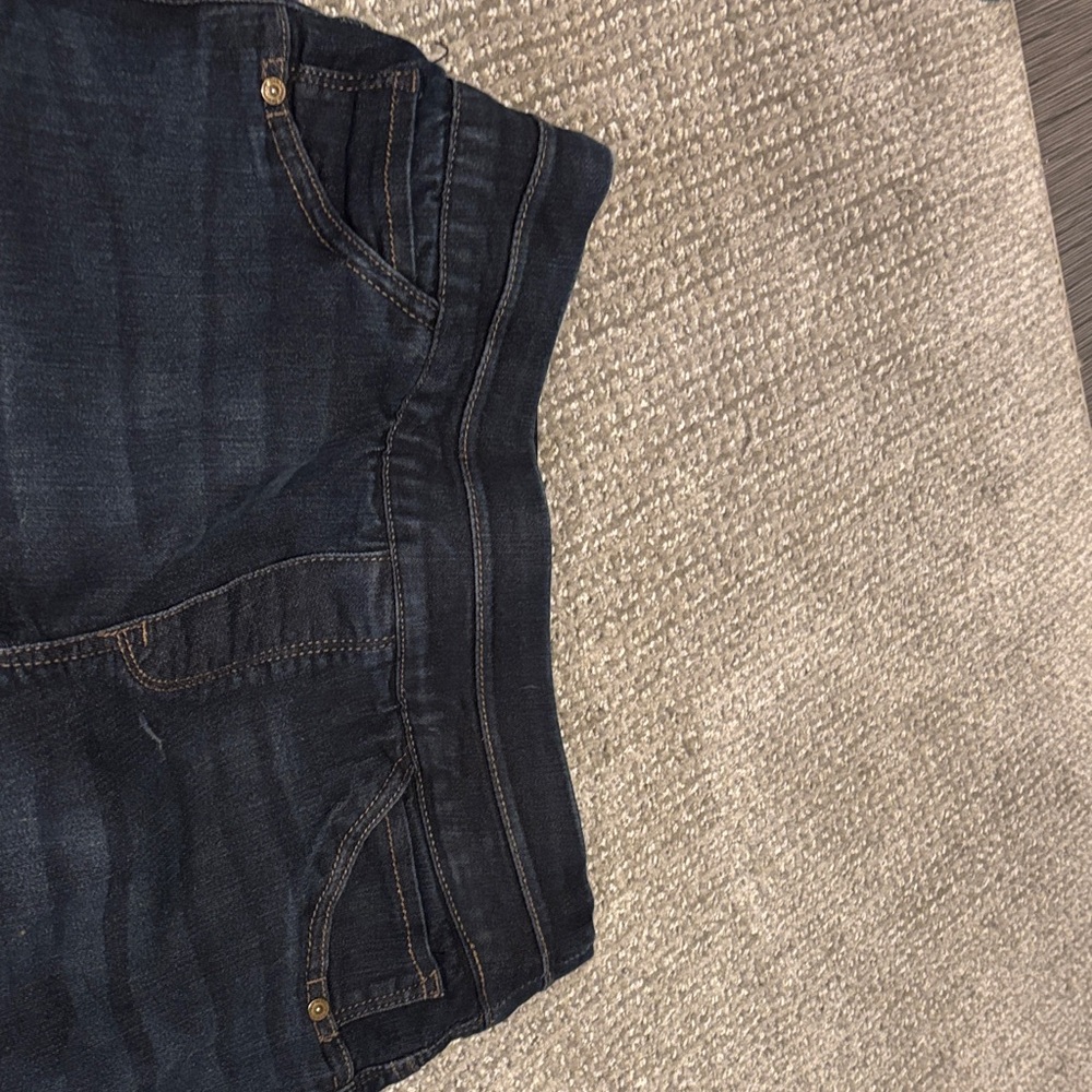 Democracy Dark Wash Women’s Skinny Jeans with elastic waist- Navy Blue - Picture 3 of 5